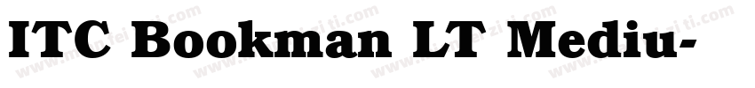 ITC Bookman LT Mediu字体转换